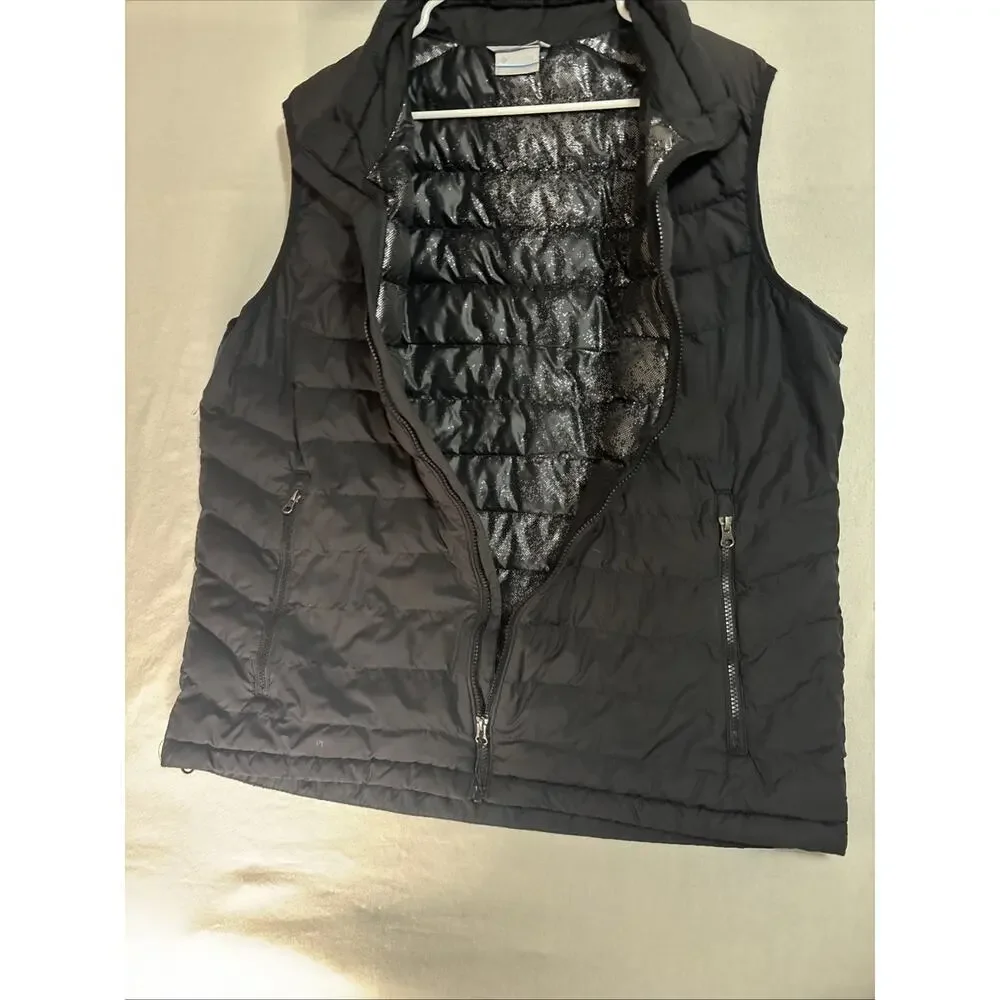 Columbia Omni- Heat Puffer Men's White Out Vest Black XL Black